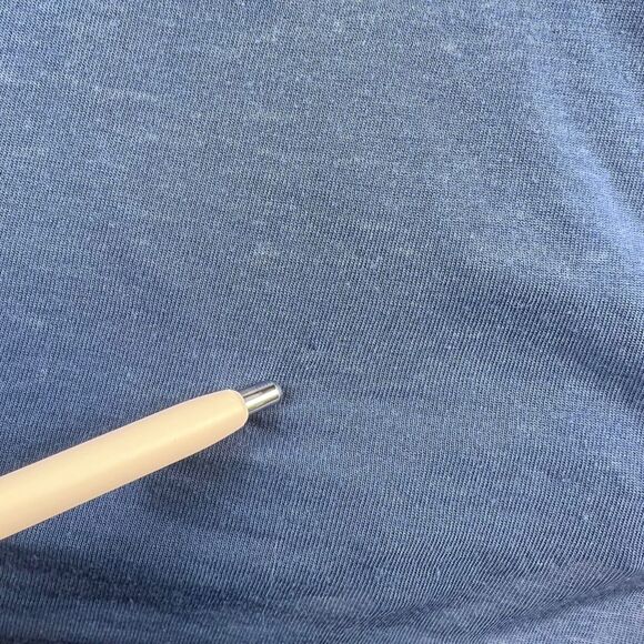 Faded Glory Longline Top XL Blue Airy Sheer Flowy Layering Tee Drapey Knit Shirt - Picture 12 of 13